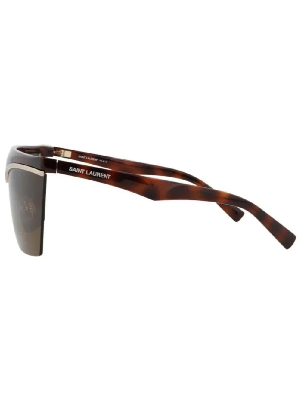 New Saint Laurent Womens Shield/Wrap Havana Havana Brown Fashion Designer Sungla